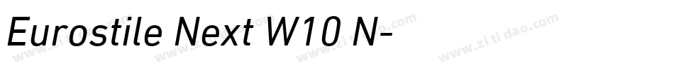 Eurostile Next W10 N字体转换